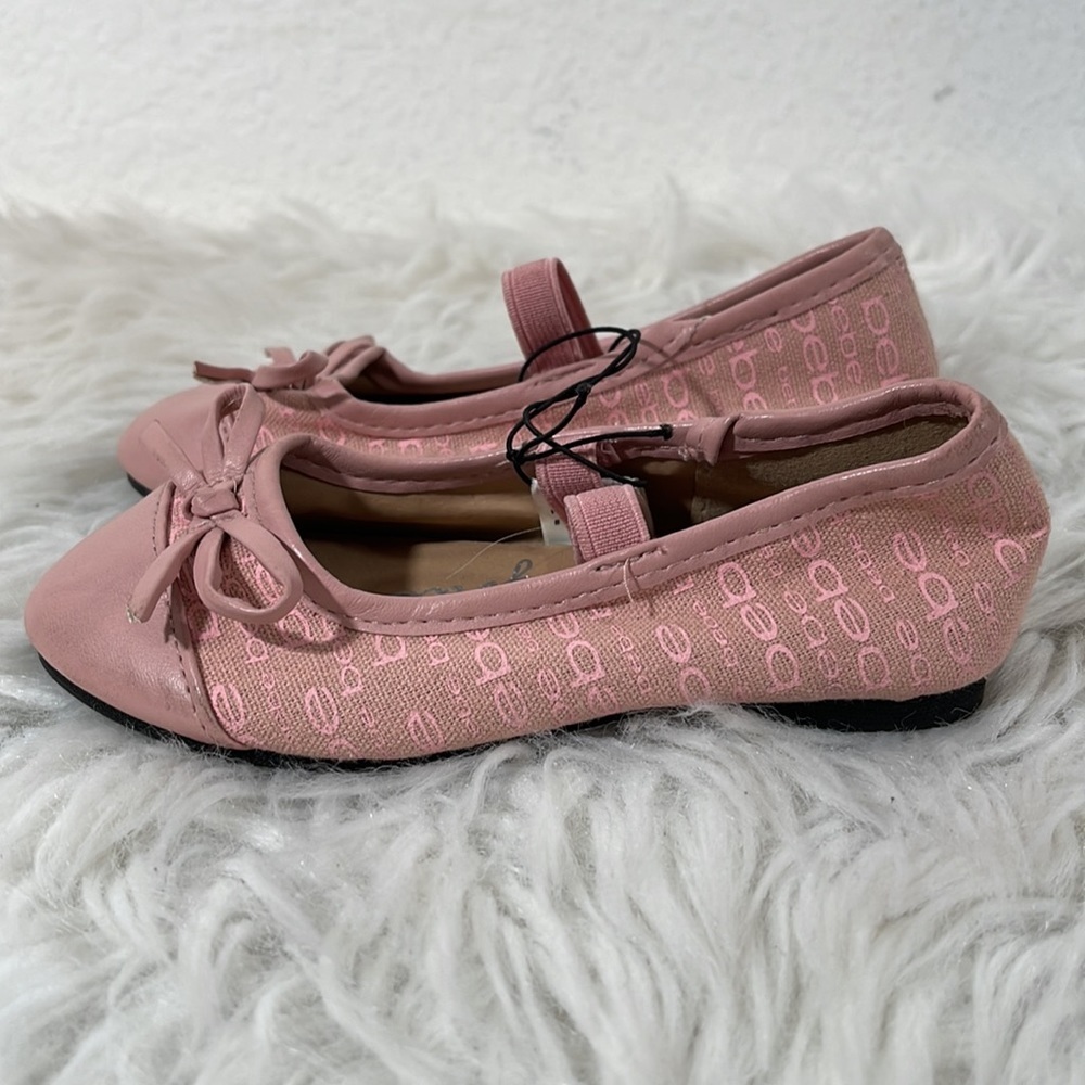 BEBE Girls Ballerina Flats Pink Slip On Shoes Size 8 New - Picture 3 of 11